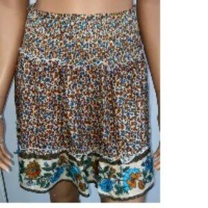 BNWT Simplee Bohemian Multicolor Smocked waist floral (S)